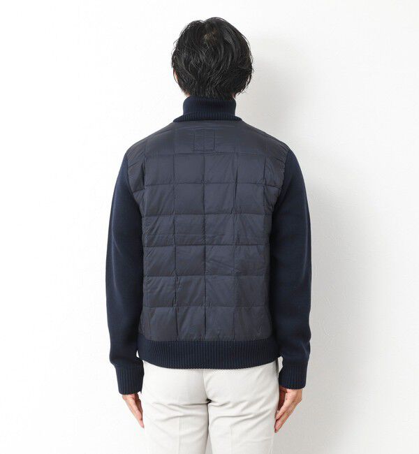 NOLLEY'S goodman「【TAION/タイオン】別注HI NECK DOWN JKT WITH SLEEVE KNIT 25AW」|ブルゾン・スタジャン|