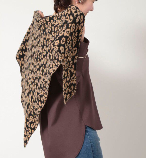 NOLLEY'S「トライアングルレオパード柄ストール」|ストール|