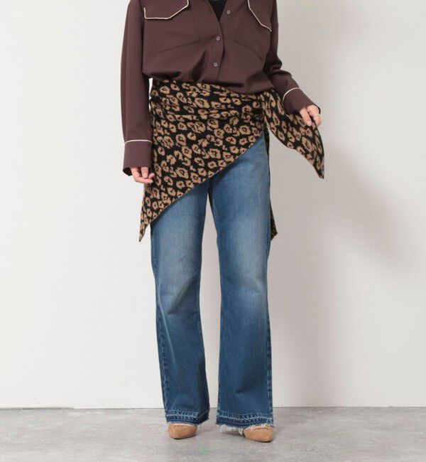 NOLLEY'S「トライアングルレオパード柄ストール」|ストール|