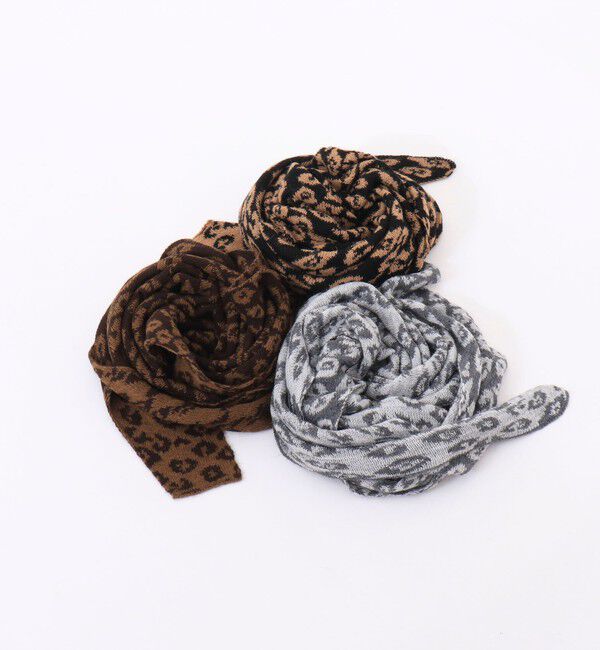 NOLLEY'S「トライアングルレオパード柄ストール」|ストール|