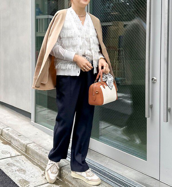 NOLLEY'S「《手洗い可能》チュールフリンジVネックカーディガン」|カーディガン|