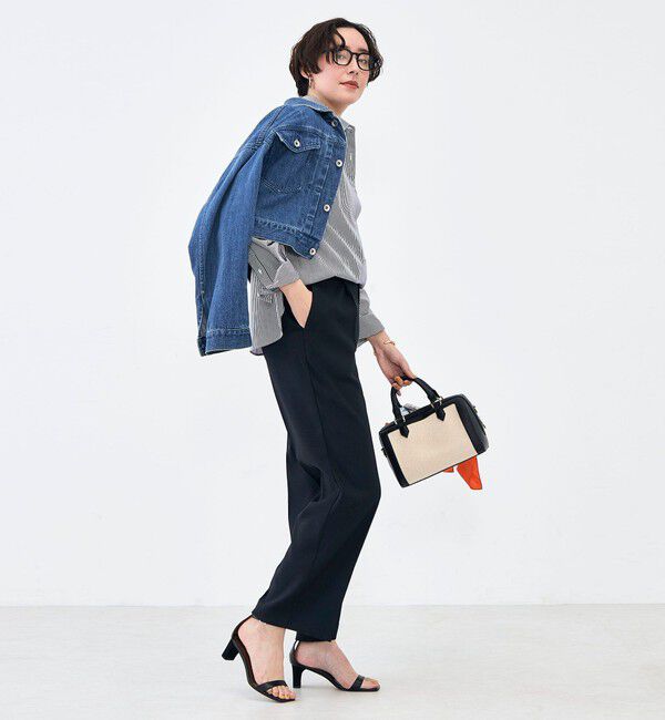 NOLLEY'S「《セットアップ対応》ウォッシャブルハイスペック麻調愛されセミワイドパンツ」|その他|