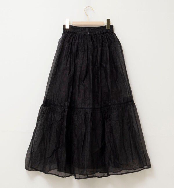 NOLLEY'S sophi「【MARILYN MOON】sheer starched cotton lace tieredスカート」|フレア|