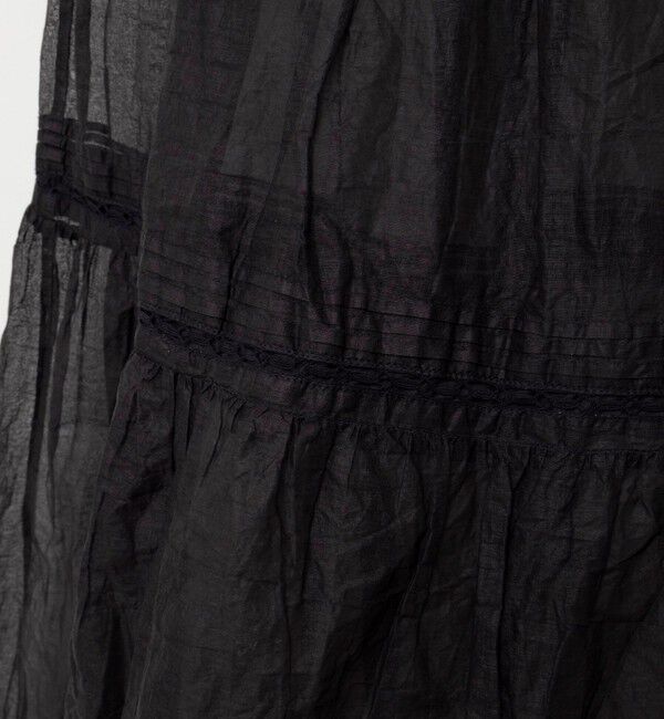 NOLLEY'S sophi「【MARILYN MOON】sheer starched cotton lace tieredスカート」|フレア|