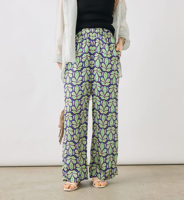 NOLLEY'S「ウォッシャブルバティックプリントイージーパンツ」|その他|グリーン系4