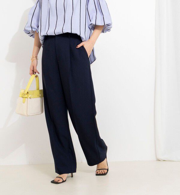 NOLLEY'S「《セットアップ対応》ウォッシャブルストレッチツイル愛されセミワイドパンツ」|その他|