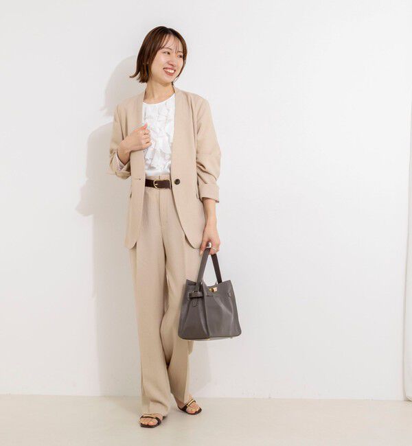 NOLLEY'S「《セットアップ対応》ウォッシャブルストレッチツイル愛されセミワイドパンツ」|その他|