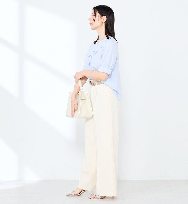 NOLLEY'S sophi「ウォッシャブルジョーゼットアシメラッフルブラウス」|シャツ・ブラウス|