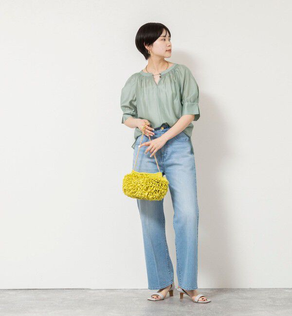 NOLLEY'S「ウォッシャブルボリュームスリーブ2WAYシアーブラウス」|シャツ・ブラウス|