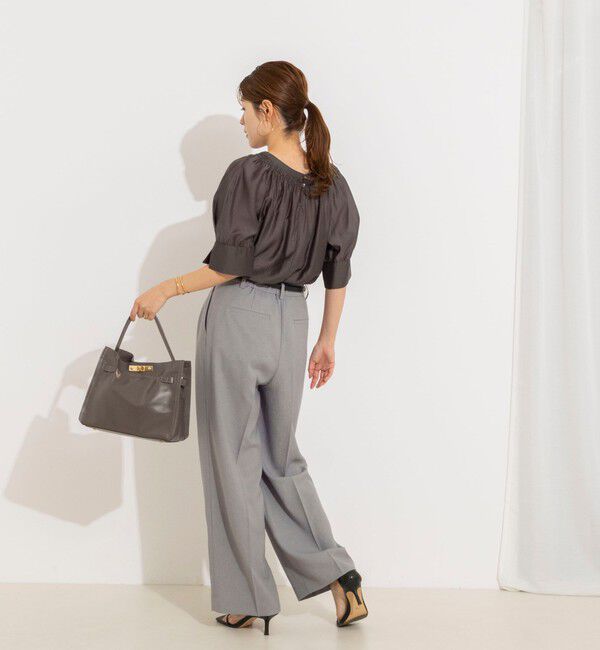 NOLLEY'S「ウォッシャブルボリュームスリーブ2WAYシアーブラウス」|シャツ・ブラウス|