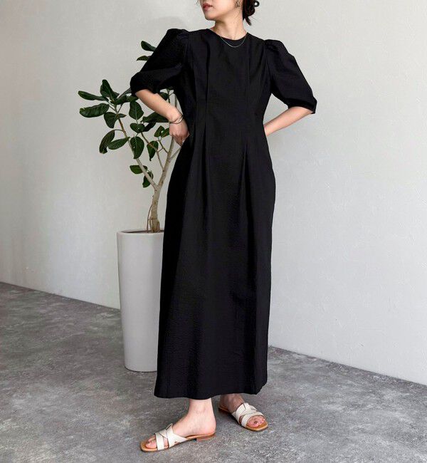 fredy emue「コットンリップルウエストシェイプワンピース」|ワンピース|