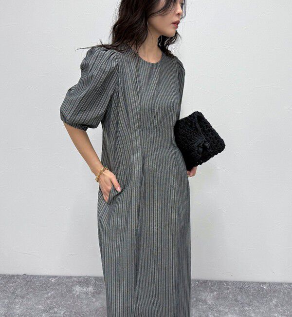 fredy emue「コットンリップルウエストシェイプワンピース」|ワンピース|