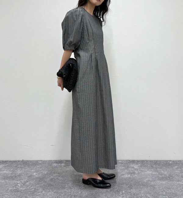 fredy emue「コットンリップルウエストシェイプワンピース」|ワンピース|