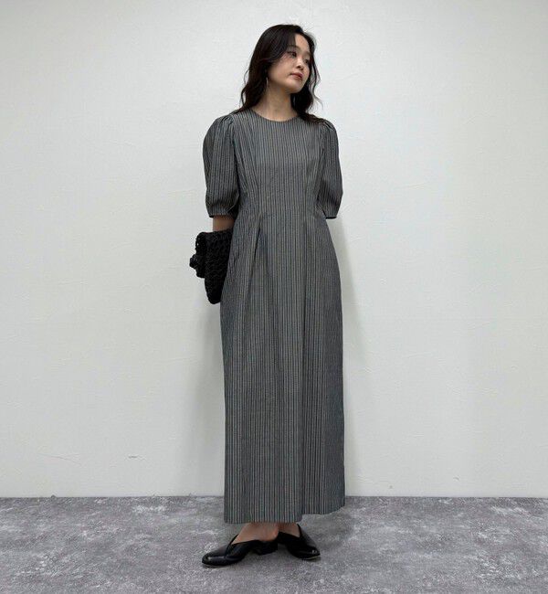 fredy emue「コットンリップルウエストシェイプワンピース」|ワンピース|