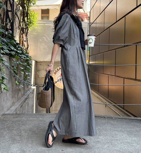 fredy emue「コットンリップルウエストシェイプワンピース」|ワンピース|