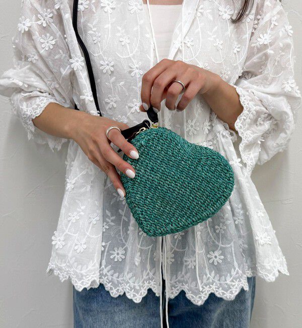 fredy emue「【BAGMATI/バグマティ】アバカハートポシェットバッグ」|かごバッグ|