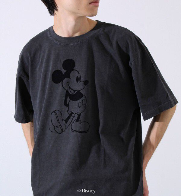 GLOSTER「【GOOD ROCK SPEED】MICKEY / フロッキープリントTシャツ」|Tシャツ・カットソー|