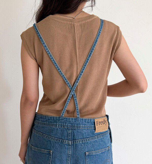 fredy emue「デニムサロペットチュニック」|オールインワン|