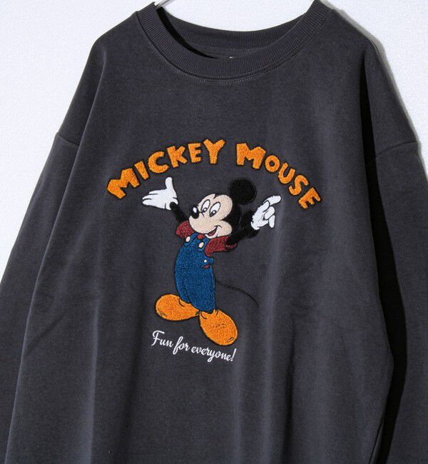 GLOSTER「【ミッキー＆ベイマックス】UNISEX サガラ刺繍 裏起毛スウェット」|スウェット・ジャージ|ブラック