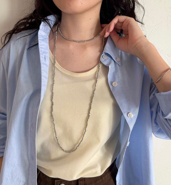 fredy emue「小粒ビーズマンテルロングネックレス」|ネックレス|