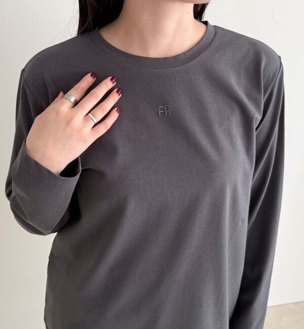 fredy emue「センターFR刺繍ロンTシャツ」|Tシャツ・カットソー|