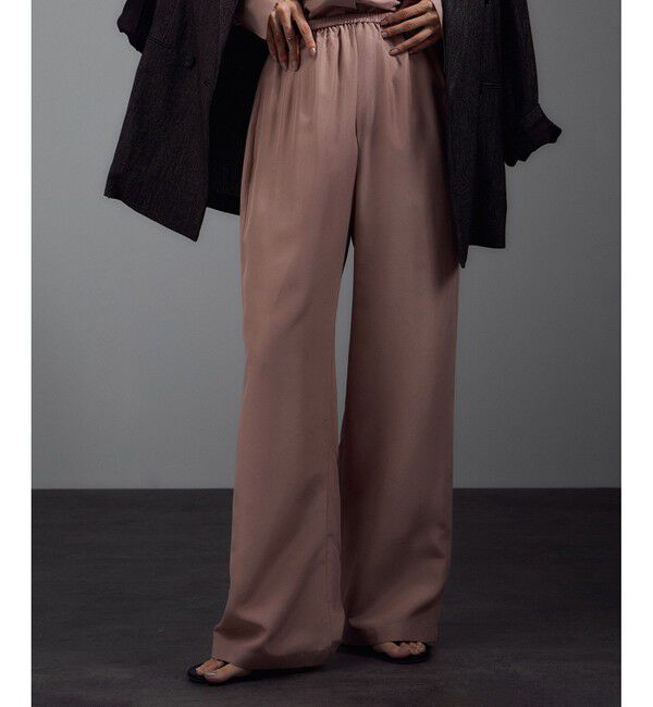 SALON adam et rope'「[25AW]GENTLE SILK パンツ / セットアップ対応・洗える」|チノ|