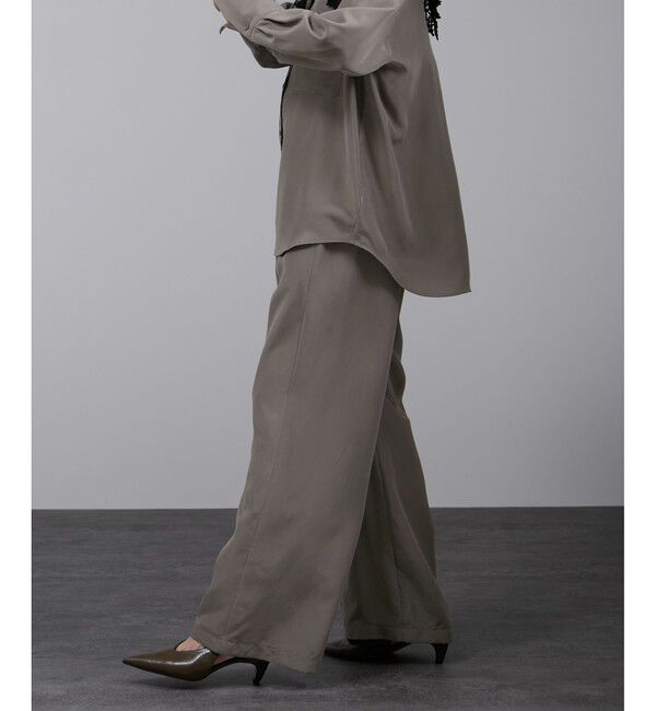 SALON adam et rope'「[25AW]GENTLE SILK パンツ / セットアップ対応・洗える」|チノ|