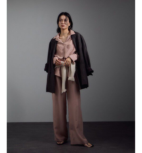 SALON adam et rope'「[25AW]GENTLE SILK パンツ / セットアップ対応・洗える」|チノ|