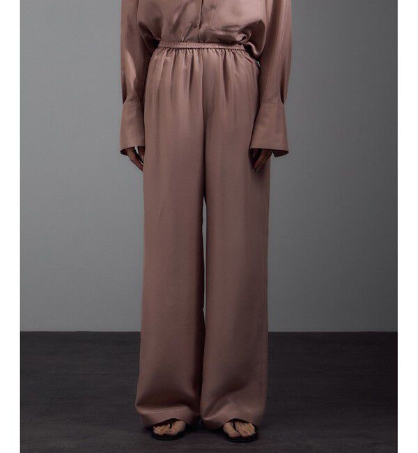 SALON adam et rope'「[25AW]GENTLE SILK パンツ / セットアップ対応・洗える」|チノ|