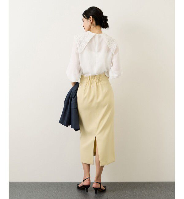 ROPE「レースカラーコンパクトブラウス/イージーケア」|シャツ・ブラウス|