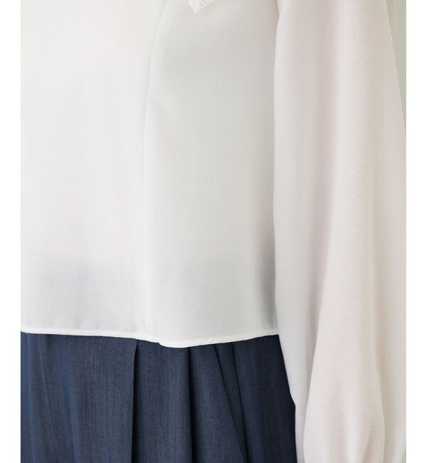 ROPE「レースカラーコンパクトブラウス/イージーケア」|シャツ・ブラウス|