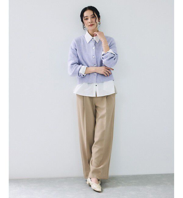 VIS「ハートアソートパール釦ラメミックスカーディガン/イージーケア・一部WEB限定カラー」|カーディガン|