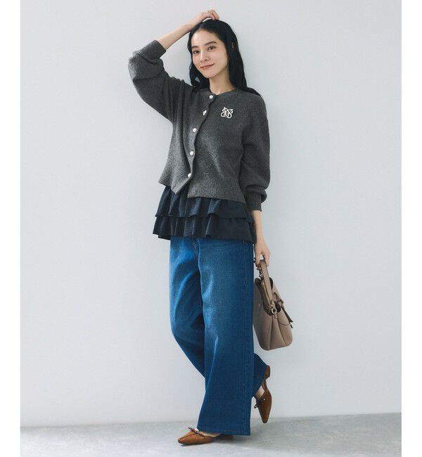 VIS「ハートアソートパール釦ラメミックスカーディガン/イージーケア・一部WEB限定カラー」|カーディガン|