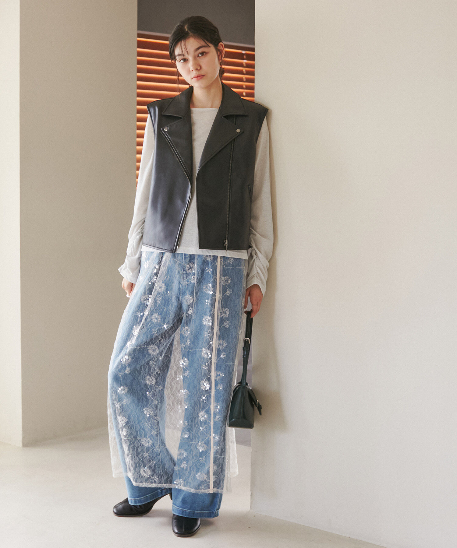 Rope&rsquo;Picnic「スパンコール刺繍レーススカート」|スカート|