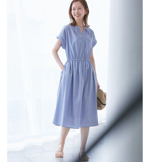Rope&rsquo;Picnic「【WEB限定】【UVカット・接触冷感・イージーケア】スキッパーシャツワンピース」|ワンピース|