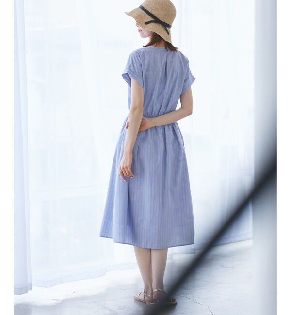 Rope&rsquo;Picnic「【WEB限定】【UVカット・接触冷感・イージーケア】スキッパーシャツワンピース」|ワンピース|