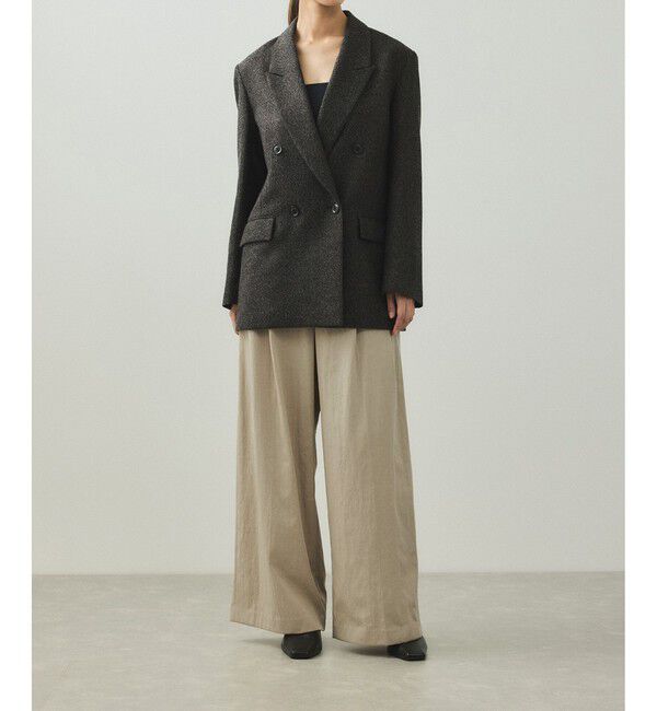 ADAM ET ROPE'「【EMOELLE】バイカラーベルトドレスパンツ」|チノ|