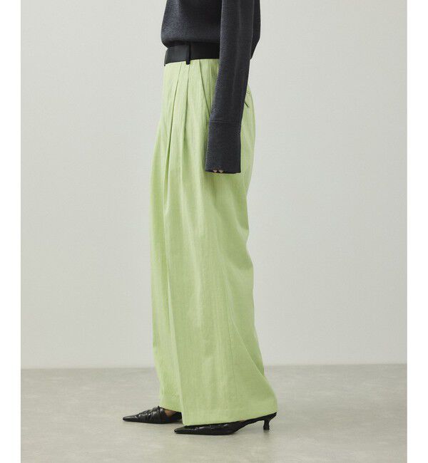 ADAM ET ROPE'「【EMOELLE】バイカラーベルトドレスパンツ」|チノ|