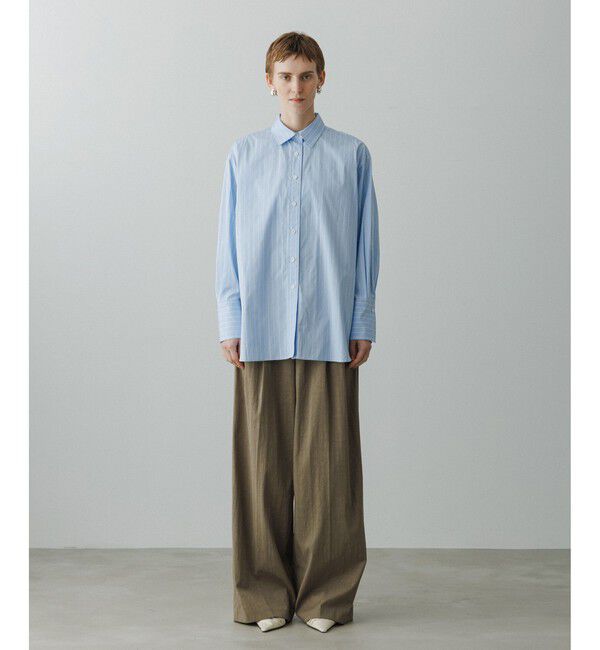 ADAM ET ROPE'「【EMOELLE】バイカラーベルトドレスパンツ」|チノ|