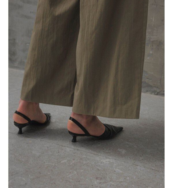 ADAM ET ROPE'「【EMOELLE】バイカラーベルトドレスパンツ」|チノ|