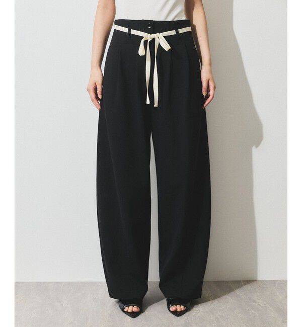 ADAM ET ROPE'「【WEB限定】ハイウエストカーブパンツ」|チノ|