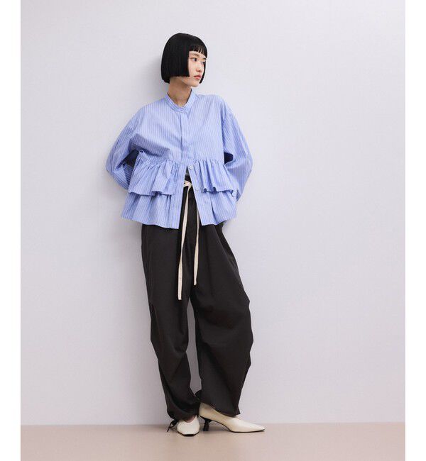 ADAM ET ROPE'「【WEB限定】リラックスパラシュートパンツ」|チノ|