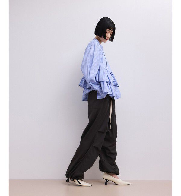 ADAM ET ROPE'「【WEB限定】リラックスパラシュートパンツ」|チノ|