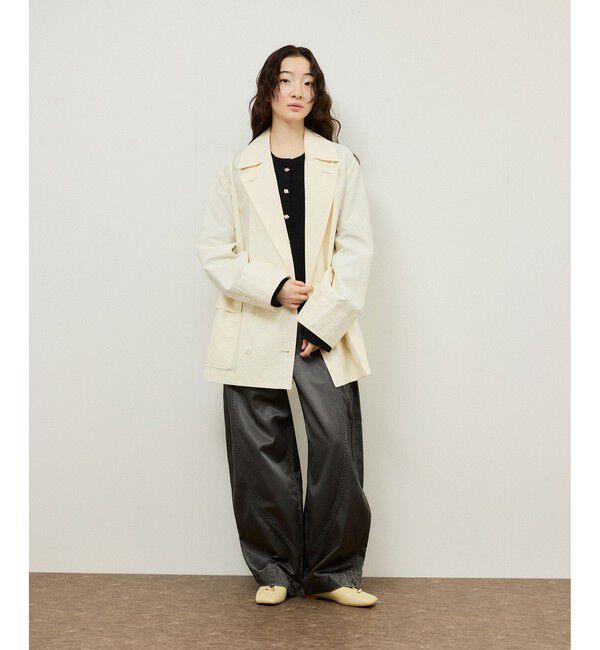 ADAM ET ROPE'「ピグメントダイエッグパンツ」|チノ|