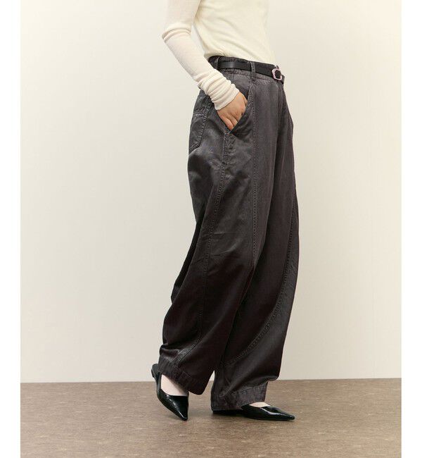 ADAM ET ROPE'「ピグメントダイエッグパンツ」|チノ|