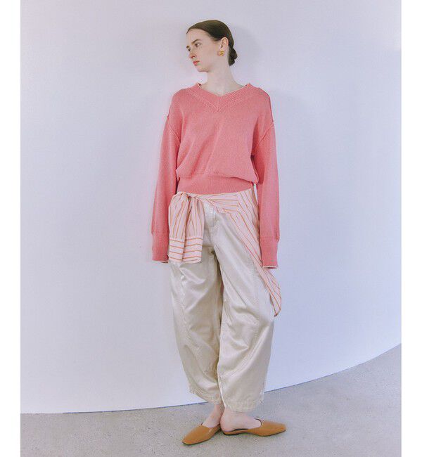 ADAM ET ROPE'「ピグメントダイエッグパンツ」|チノ|