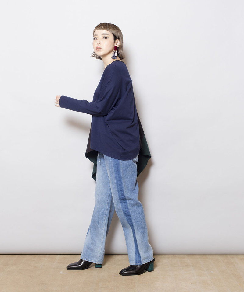  「サイドラインデニムパンツ」|デニム|