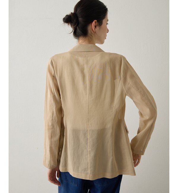 Drawing Numbers「【Drawing Numbers】コットンオーガンジーダブルジャケット」|テーラードジャケット|