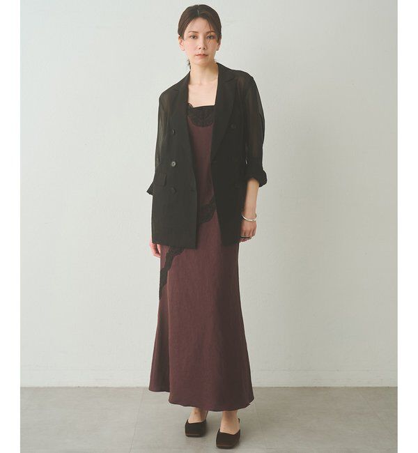 Drawing Numbers「【Drawing Numbers】コットンオーガンジーダブルジャケット」|テーラードジャケット|