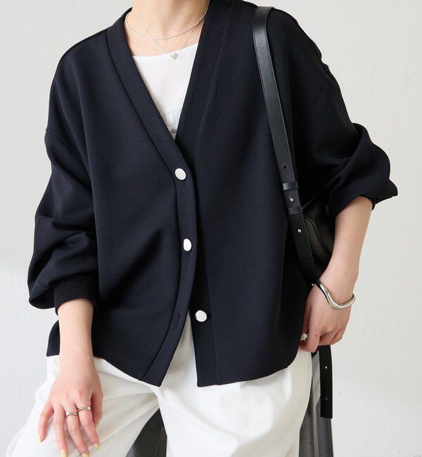  「《WEB限定/気温調整に◎》メタル釦ジョーゼットカーディガン」|Tシャツ・カットソー|